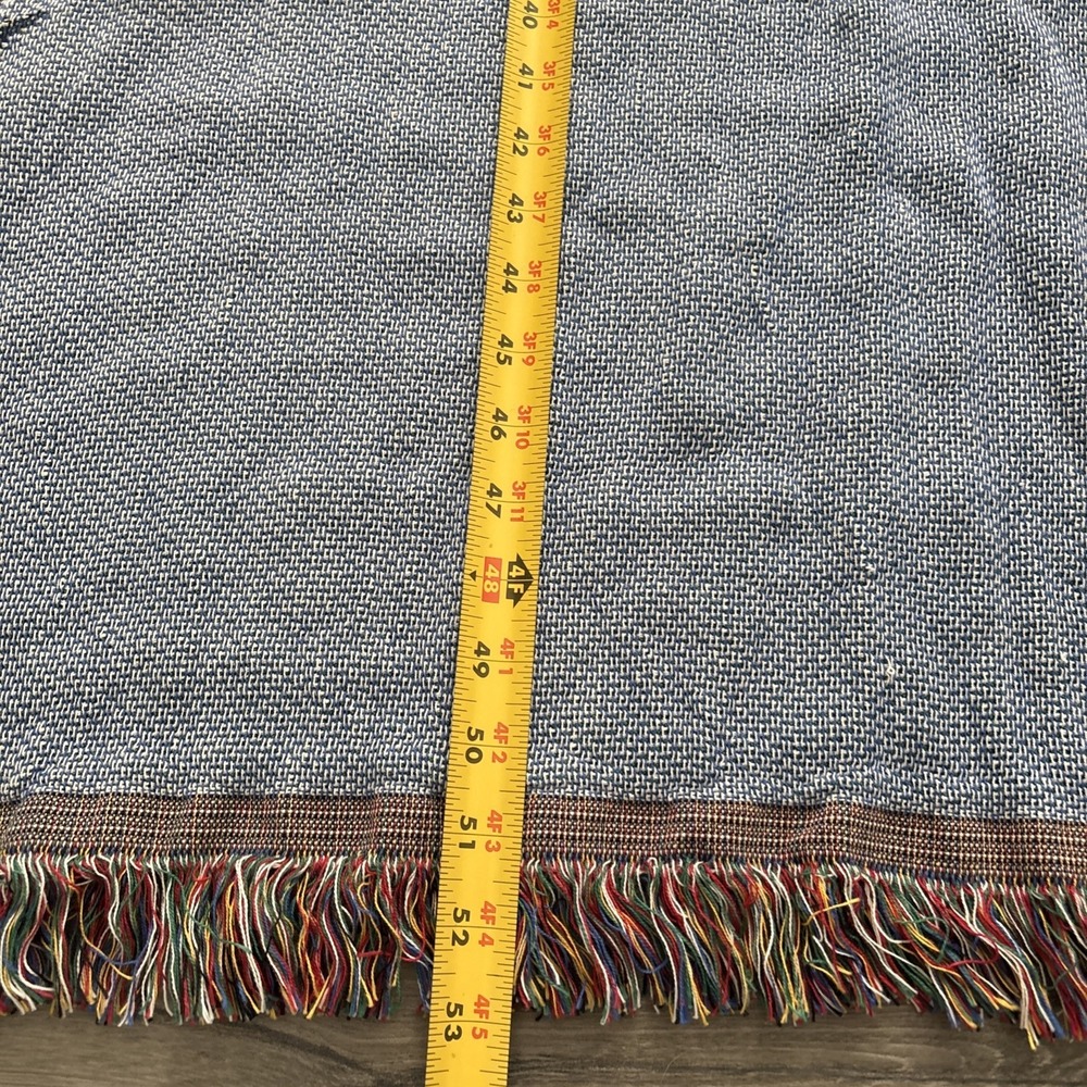 Taylor Swift 1989 Taylor's Version Seagull Woven Blue Blanket preowned few snags - Picture 9 of 12